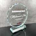6.2" Round Crystal Plaque