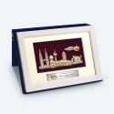 8" x 10" Book Frame with Gold Plated Pewter :  Malaysia Landmark