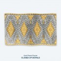 7" x 7" Frame with Gold Plated Pewter - Songket